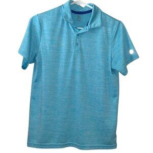 Champion boyss Blue Striped Short-Sleeve Polo Shirt L